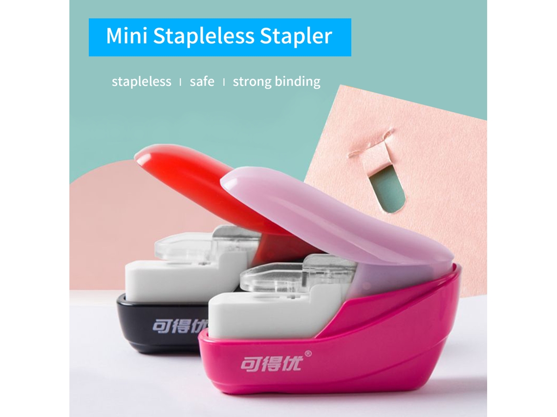 Grampeador Mini Sem Grampos Kw Capacidade 4 Folhas | S/MARCA