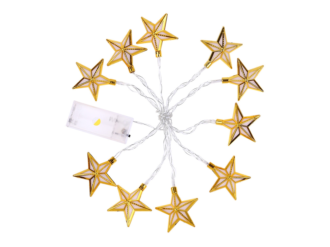 Laxiscreed Lâmpada Led A Bateria Com Estrela Dourada Para Decoração Natal E Festas