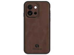 Capa Traseira De Couro Pu Pc Tpu Antiqueda Para Oneplus 13t 5g Da Annyojo, Cor Café