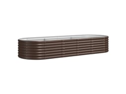 Vaso de jardim VIDAXL Marrom Aço (224x80x36cm)
