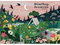 Livro All Good Things Are Wild and Free 1,000-Piece Puzzle (Flow) Adults Families Picture Quote Mindfulness Gift (Inglês)