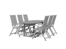 Maison Exclusive - 7 Pcs Conjunto De Jantar Para Jardim Madeira De Acácia Maciça