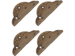 Upkoch Conjunto De 4 Dobradiças Latão Para Caixas Madeira, 42x31mm, Estilo Retrô, Pequenas Dobradiças Para Projetos