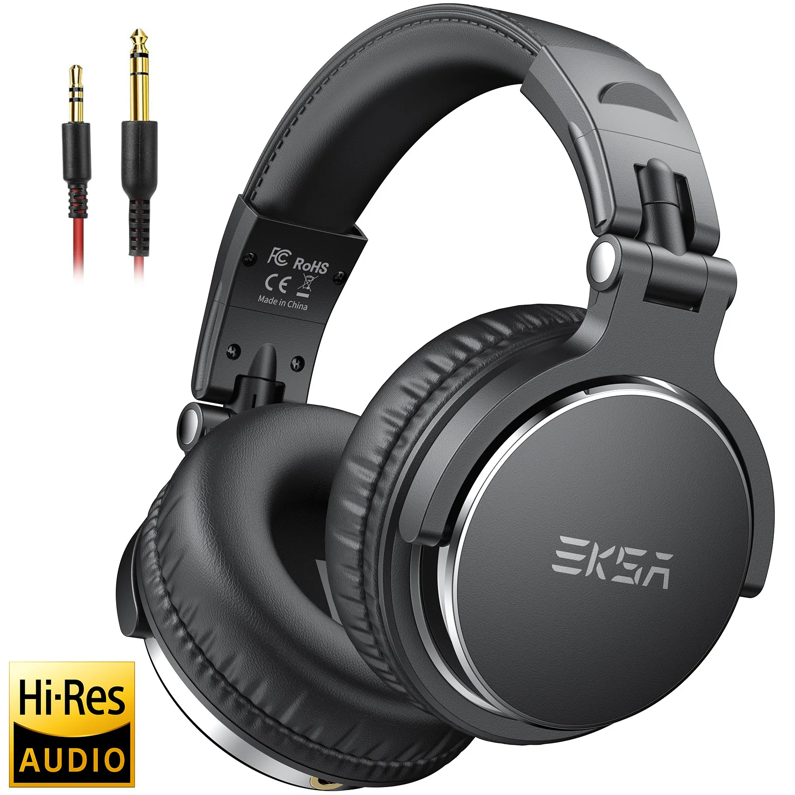 Fones De Ouvido Hifi De Estúdio Com Fio (pretos) Com Microfone.