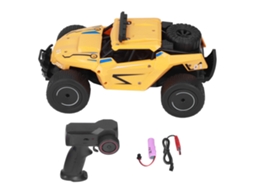 Walshlxq carro de Corrida Off Road Rc com Carregamento Usb 2.4g Resistente a Impactos Luzes Led para Meninos Meninas K20‑2 Amarelo Brilhante