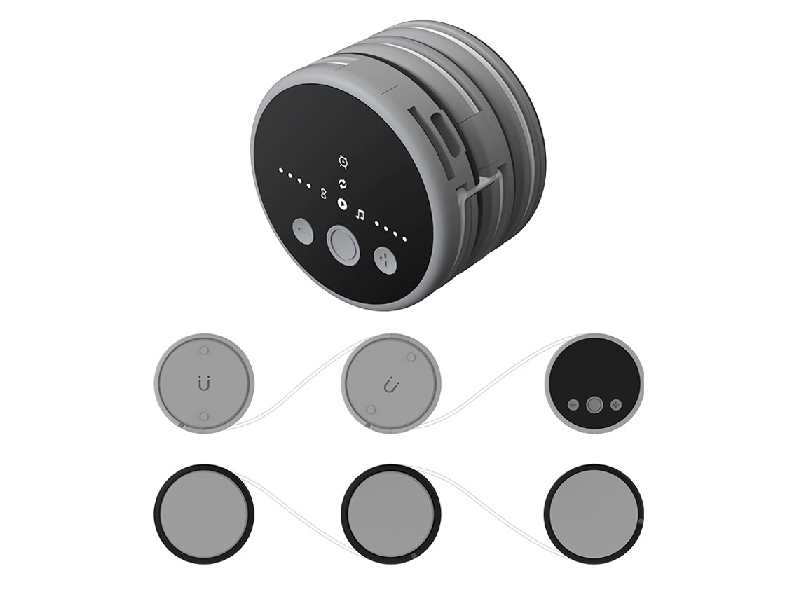 Máquina De Ruído Branco Mini Bluetooth Com Condução Óssea - Cinza - Eifson