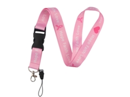 Cordão de Pescoço Rosa com Fivela para Crachá | S/MARCA