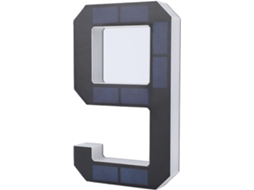 Número 9da Casa Vbestlife Com Led Solar De 9 Polegadas Uso Externo, Placa De Endereço Iluminada À Prova D Água Com