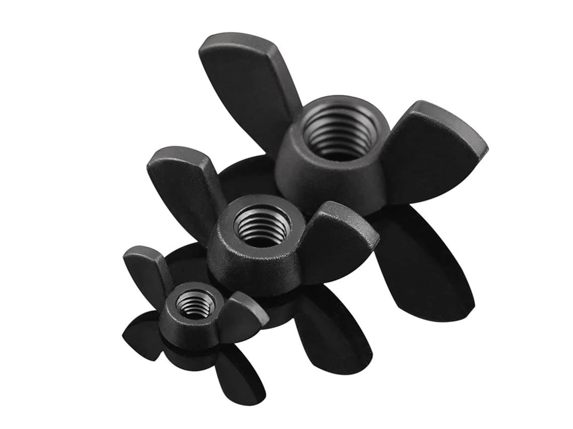 10 Porcas Borboleta De Nylon Pretas Para Parafusos E M3, M4, M5, M6, M8, M10 E M12 M3