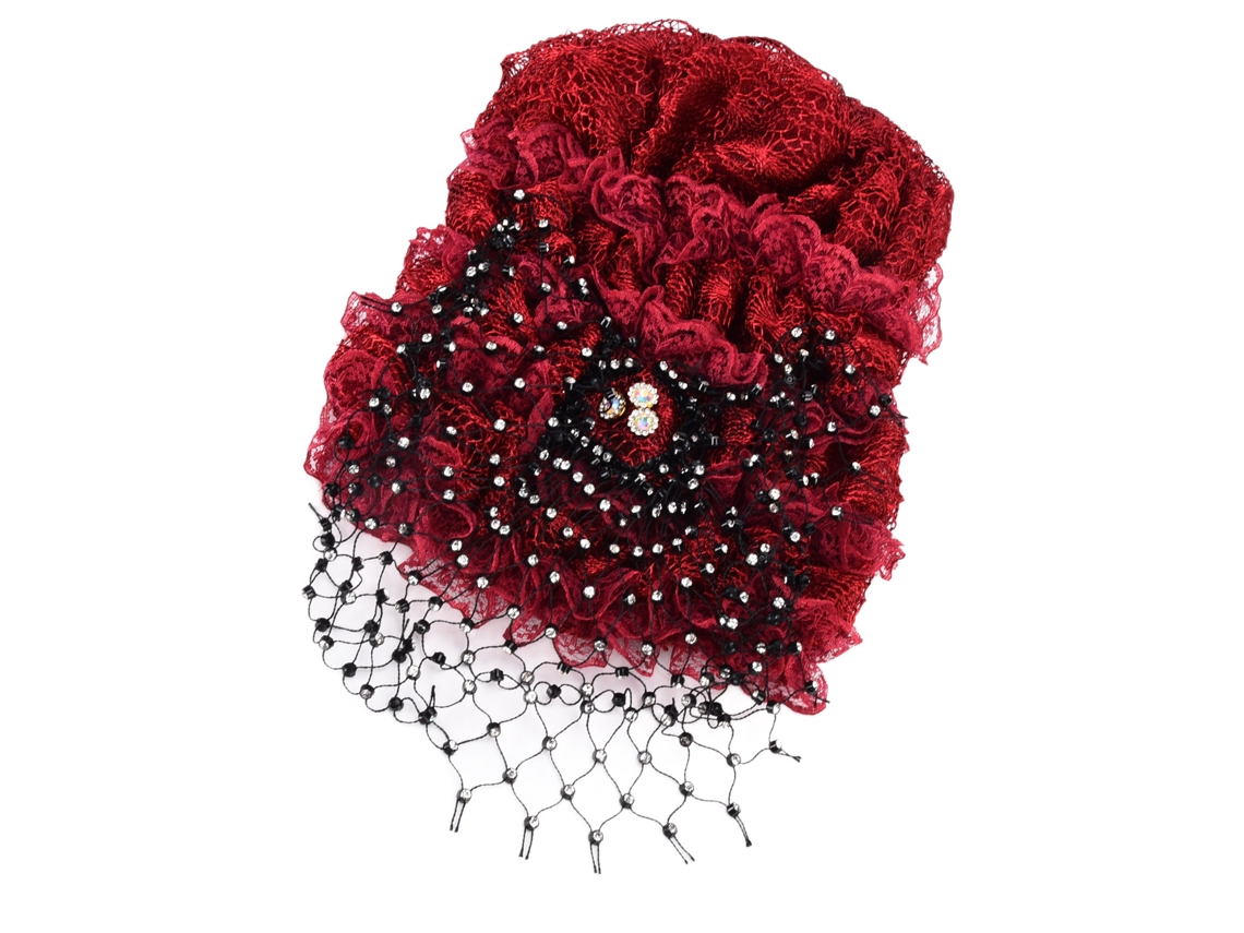 Paño De Cabeza Suave Transpirable Elástico Accesorios De Pelo Para Mujeres Y Niñas Moda Color Vino Tinto