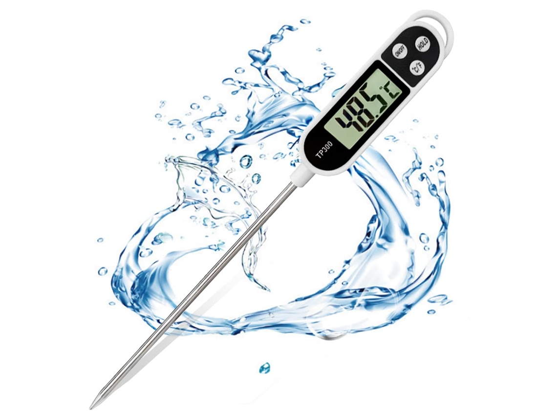 Termômetro De Cozinha Acessórios Para Cozinhar, Com Sonda Grelhar Visor Lcd 5 Segundos Aquaforge