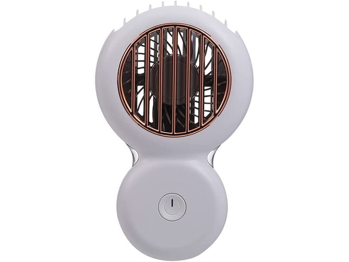 Ventilador de Pescoço Portátil Mini Usb Recarregável Breeze Natural Silencioso Branco