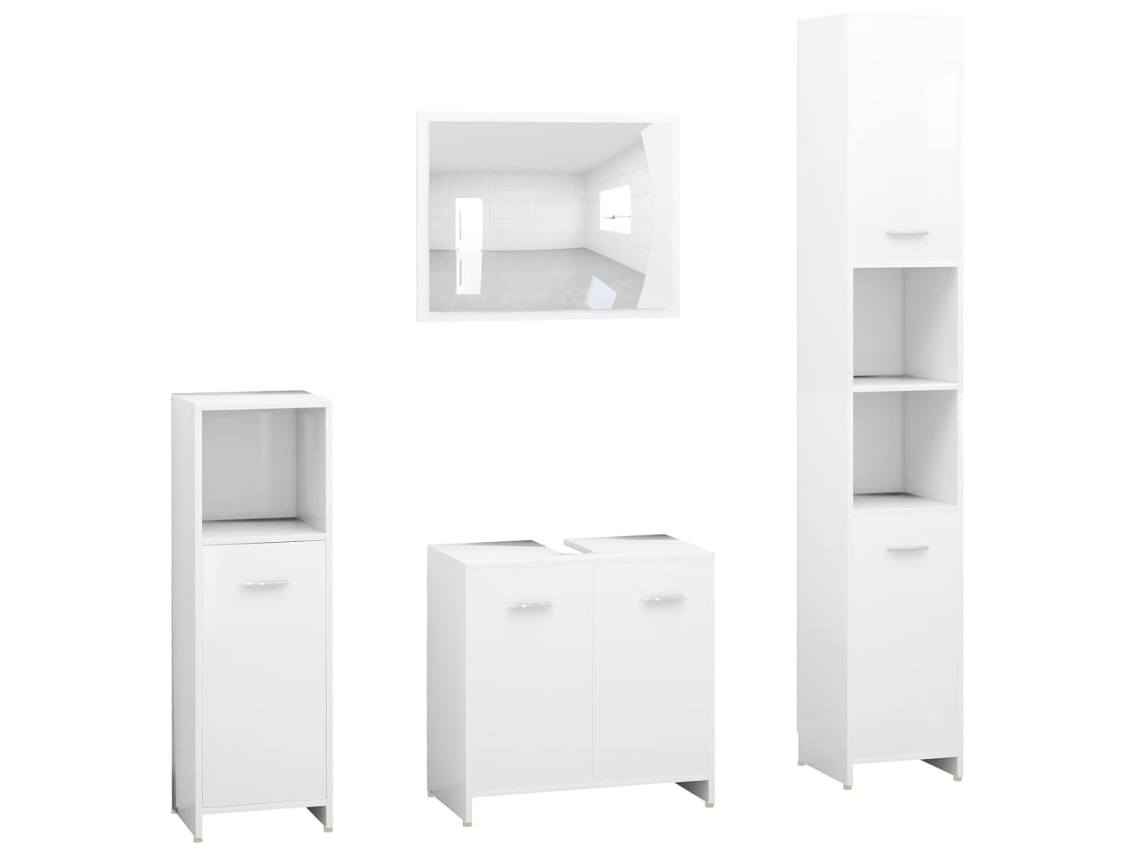 Bathroom Furniture Set, Bathroom Furniture Sets Vidaxl Branco Madeira Processada (n/a)