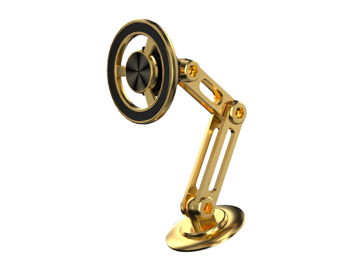 Suporte Magnético 360° Pro Para Carro,liga De Alumínio, Dobrável, Para Todas As Smartphones Dourado