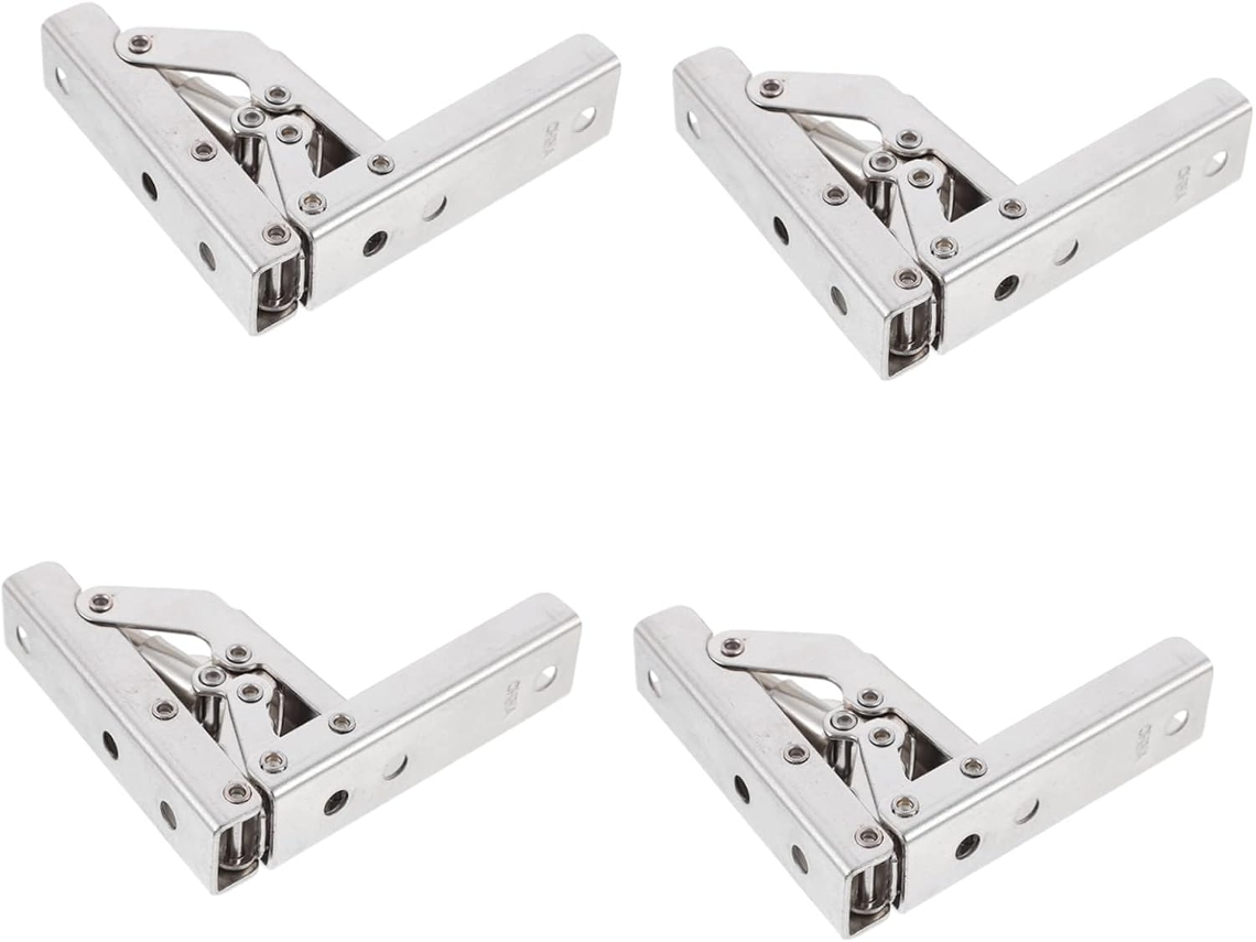 Conjunto De 4 Dobradiças Metálicas Para Portas Dobráveis Armários E