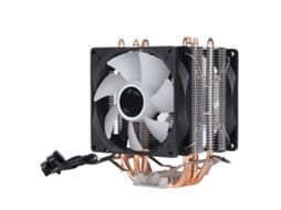 Ventoinhas De Resfriamento Da Cpu Do Computador Rgb 90mm 3 Pinos 4 Calodutos Sem Ruído Duas Ventoinhas