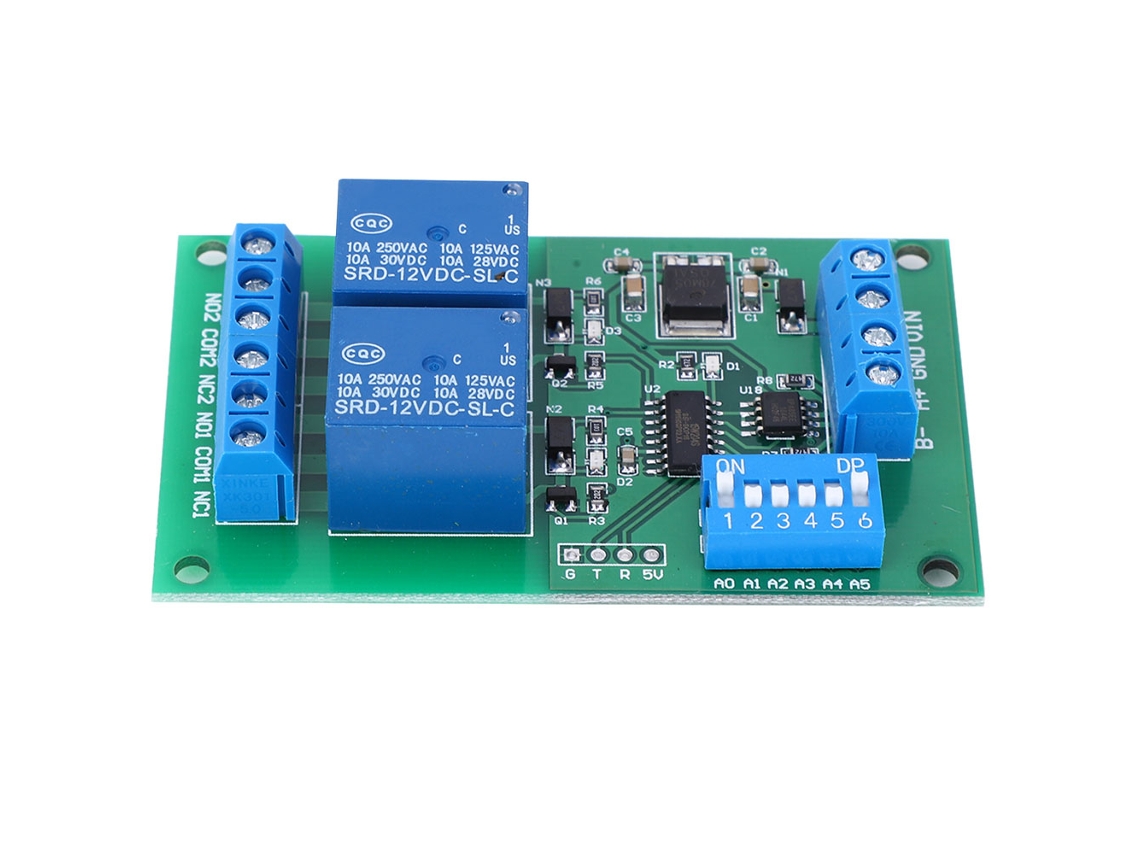 Controlador Plc de Relé RTU 2ch Rs485 Porta Série Uart | S/MARCA