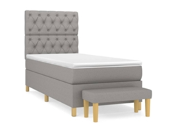 Box Spring Bed, Box Spring Beds Vidaxl Cinzeto Tecido (80 X 200 Cm)