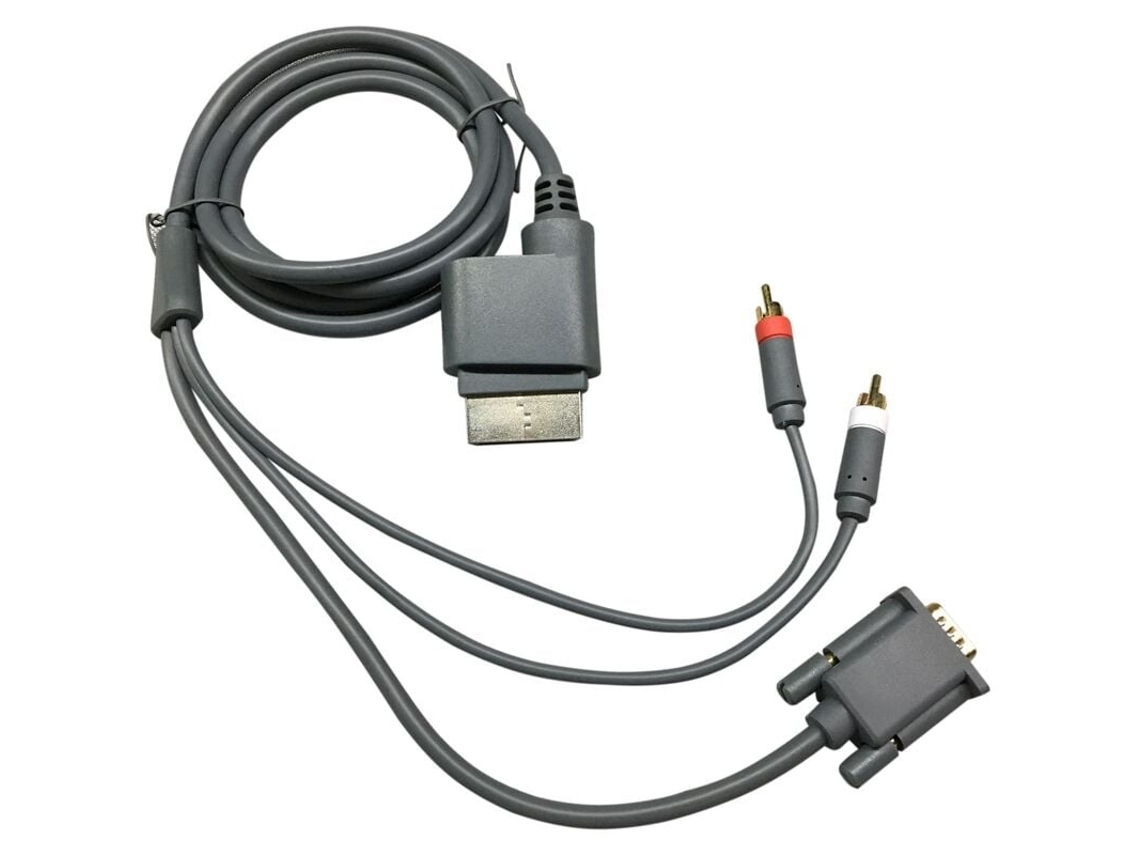 Lurelia Cabo Vga Para Rca/av, 1080p, 1,8 M, Com Áudio, Cinza