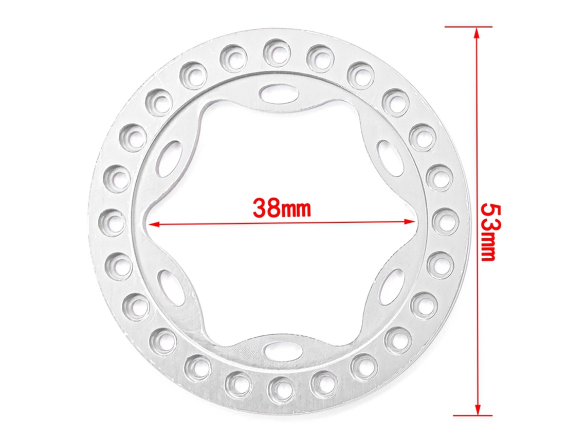 Laxiscreed Aro De Roda Rc Beadlock Para Carro 1/10 E 1.9 Polegadas