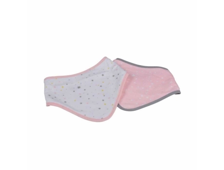 Pacote de 2 Babadores Bandana Sky 41Cm Rosa Preço Paris
