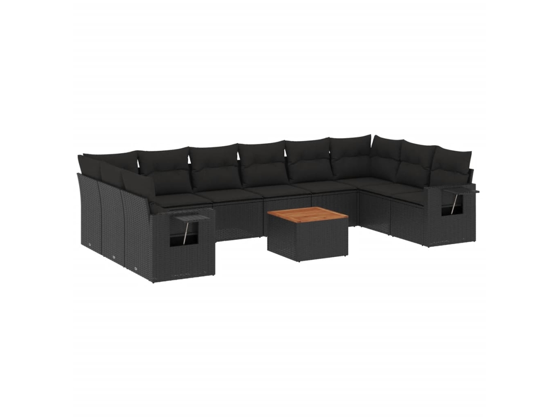 Garden Sofa Set, Garden Sofa Sets Vidaxl Preto Rattan / Vime (n/a)