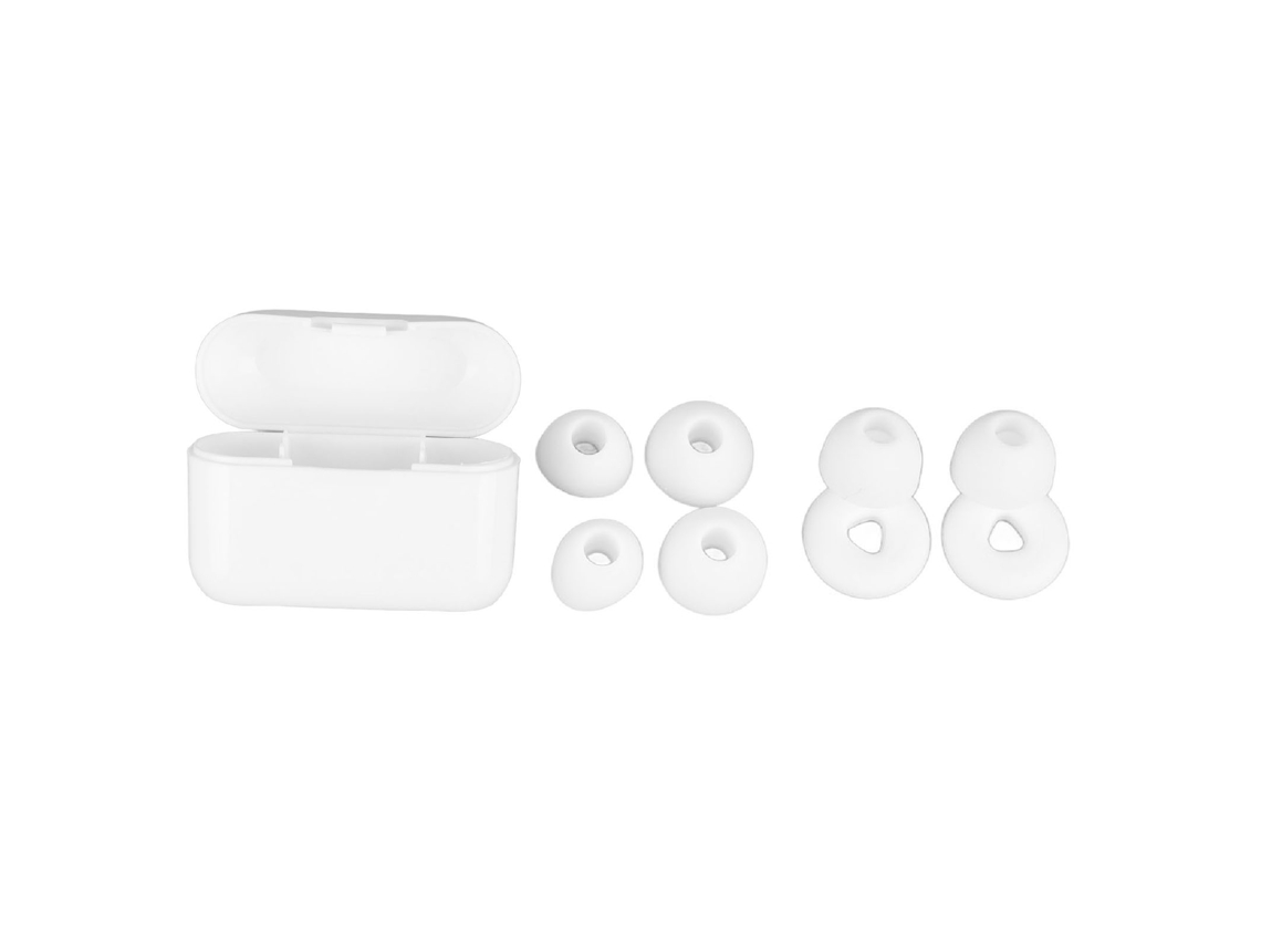 Conchas Anti ruído Silicone Reutilizáveis 3 Pares Brancas