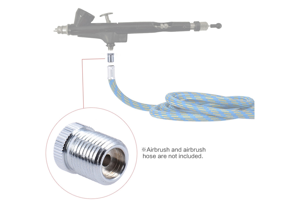 Adaptador De Conversão De Conexão Para Airbrush Badger, Converte Tamanho De Rosca Para 1/8" Bsp