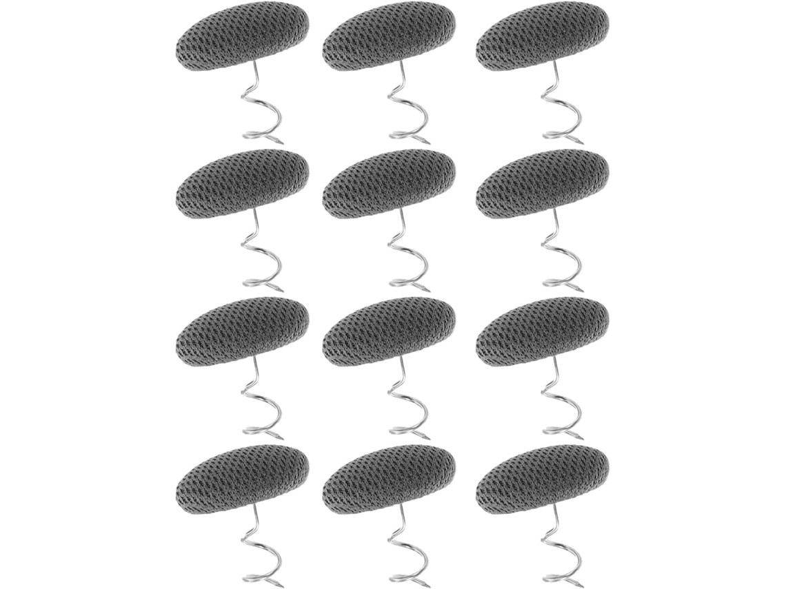 Conjunto De 12 Pinos Metálicos 17mm Para Fixação Saias Cama E Capas Sofá, Pinos De Fixação Para Estofados Na Cor Cinza
