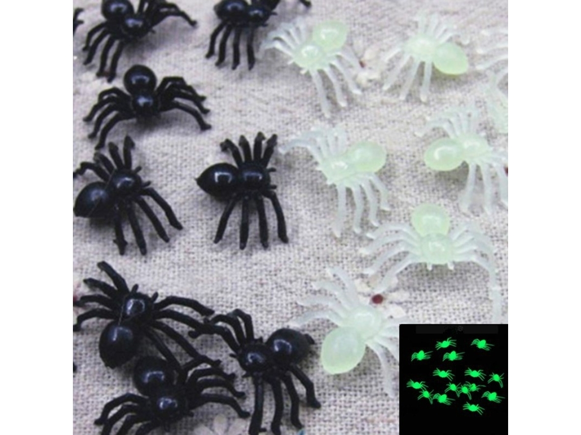 Mali 50 Pequenos Brinquedos de Aranha de Plástico para Brincadeiras Festas Halloween Decorativos