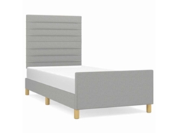 Bed Frame With Headboard, Bed Frames With Headboards Vidaxl Cinzeto Tecido (80 X 200 Cm)