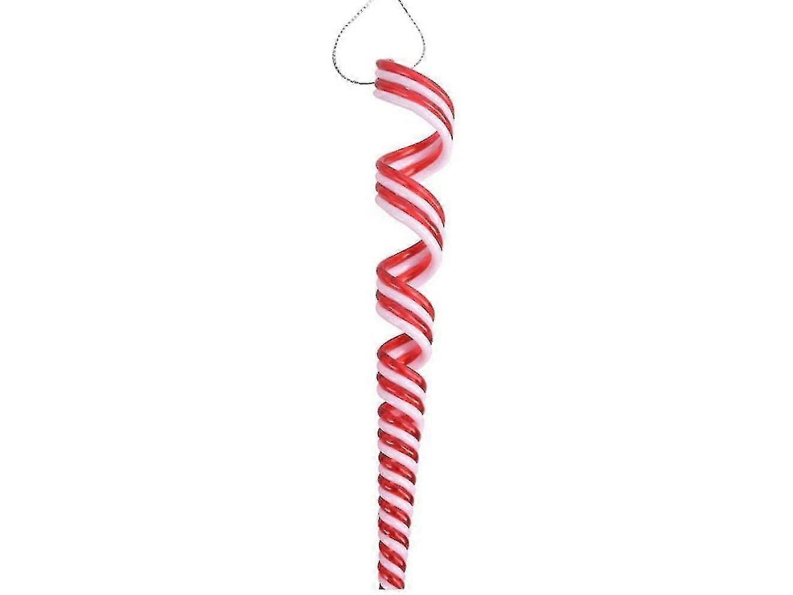 Conjunto De 6 Enfeites De Natal Em Formato De Pirulito, Feitos De Plstico, Para Decorao De Rvore De Natal. Hengjian
