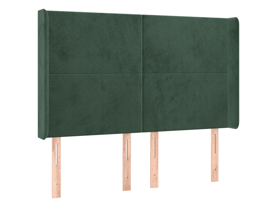 Headboard, Headboards Vidaxl Verde Veludo (147 X 16 X 118/128 Cm)