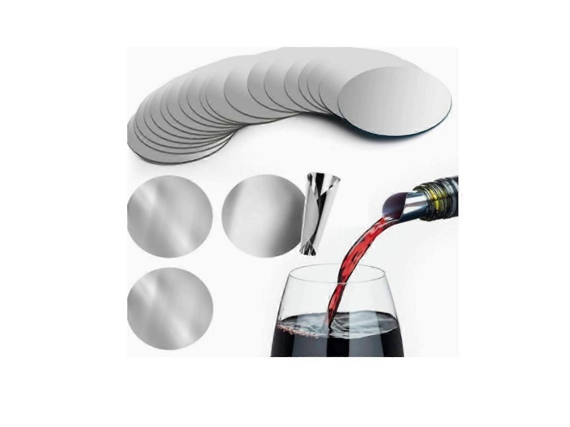 50 Unidades De Rolhas De Vinho Prateadas Anti-gotejamento Com Bico Dosador Para Servir Vinho.