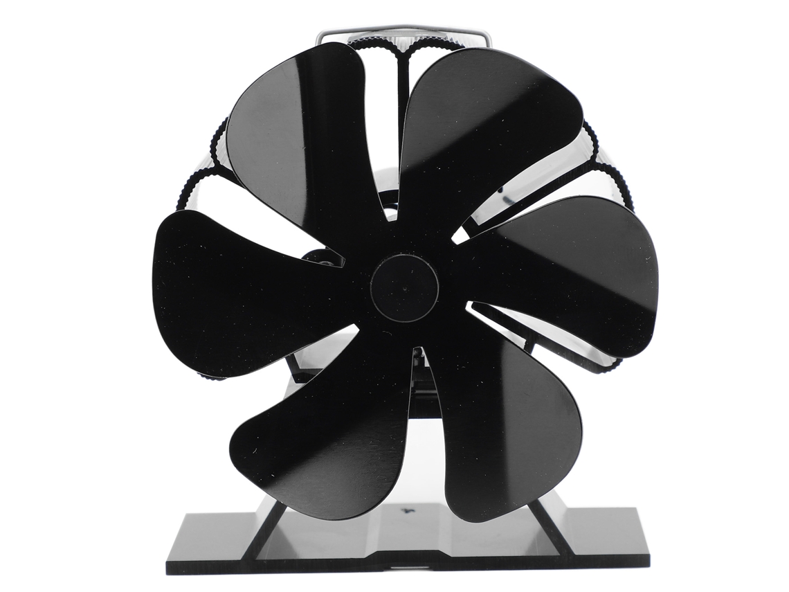 Ventilador de Estufa Madeira 6 Lâminas Silencioso Resistente Calor