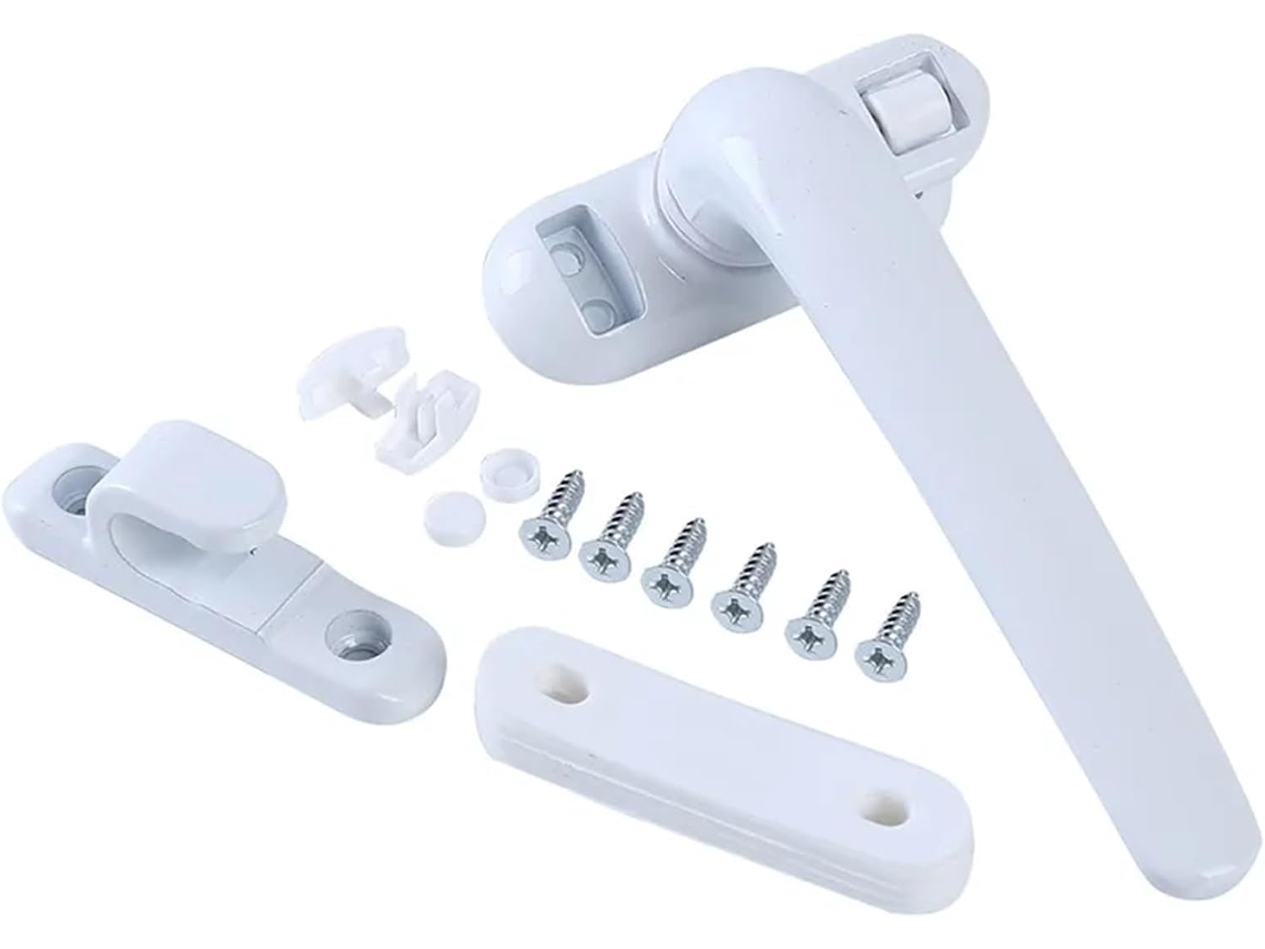 Maçaneta Universal Para Janela Com Trava De Segurança Infantil, Ideal Para Janelas Com Vidros Duplos Maçaneta Giratória
