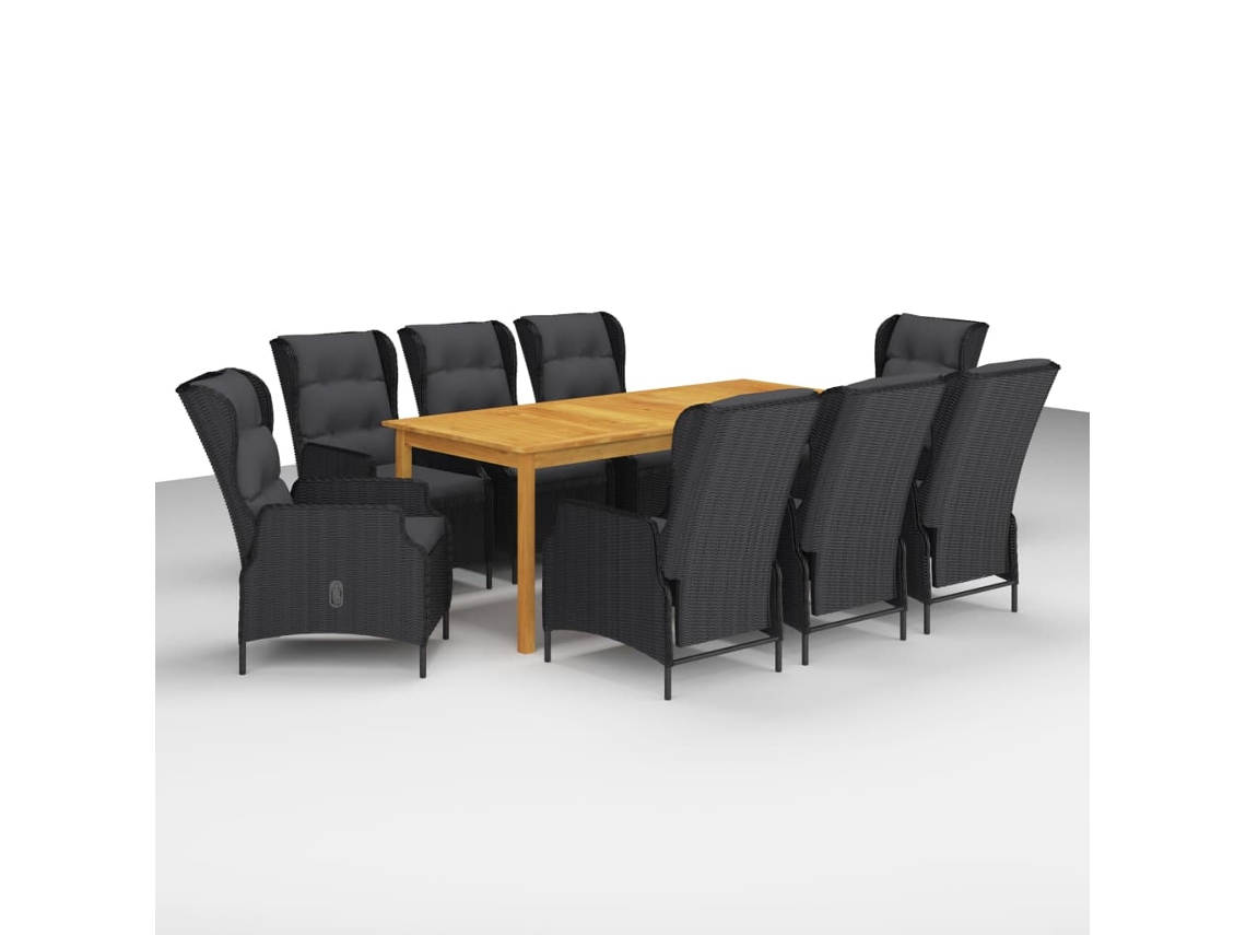 Dining Set, Dining Sets Vidaxl Cinzeto Madeira De Acácia (n/a)