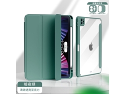 Capa Estilosa Para Ipad 2017/2018 9,7 Verde Meia Noite 3 Dobras Rígida