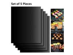 Conjunto De 5 Tapetes De Cozinha Para Churrasco 40x33cm,antiaderente,ideal Para Gás,carvão E Elétrico Btforus