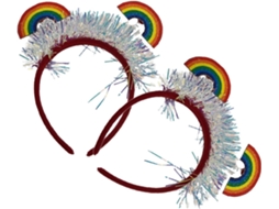 Faixas de cabelo coloridas para demonstrar seu orgulho, pacote com 2 unidades, faixas de cabelo de feltro.