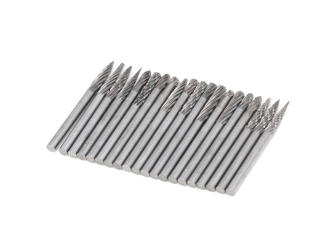 Conjunto De Rebarbadoras Em Carboneto De Tungsténio Laxiscreed Para Cortes Precisos Com Eixo De 1/8 Polegadas