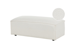 Repousa-pés BELIANI Hellnar de Bouclé Branco 52x102x39