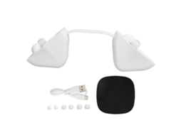 Auriculares Bluetooth sem fios com cancelamento de ruído e controlo táctil, branco