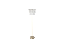 Luminária de Chão Transparente em Metal e Cristal, 38x38x160cm ALEXANDRA HOUSE LIVING