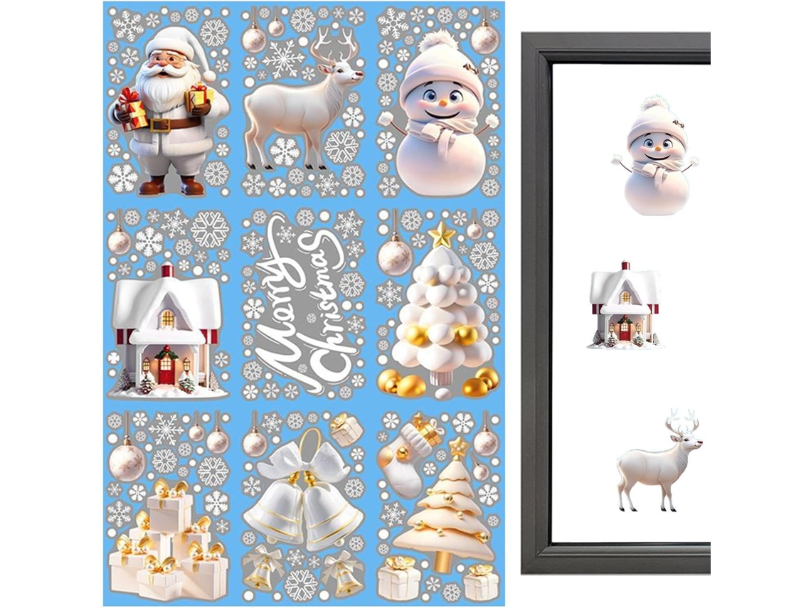 Adesivos De Natal Para Janelas - Decoração Fofa |