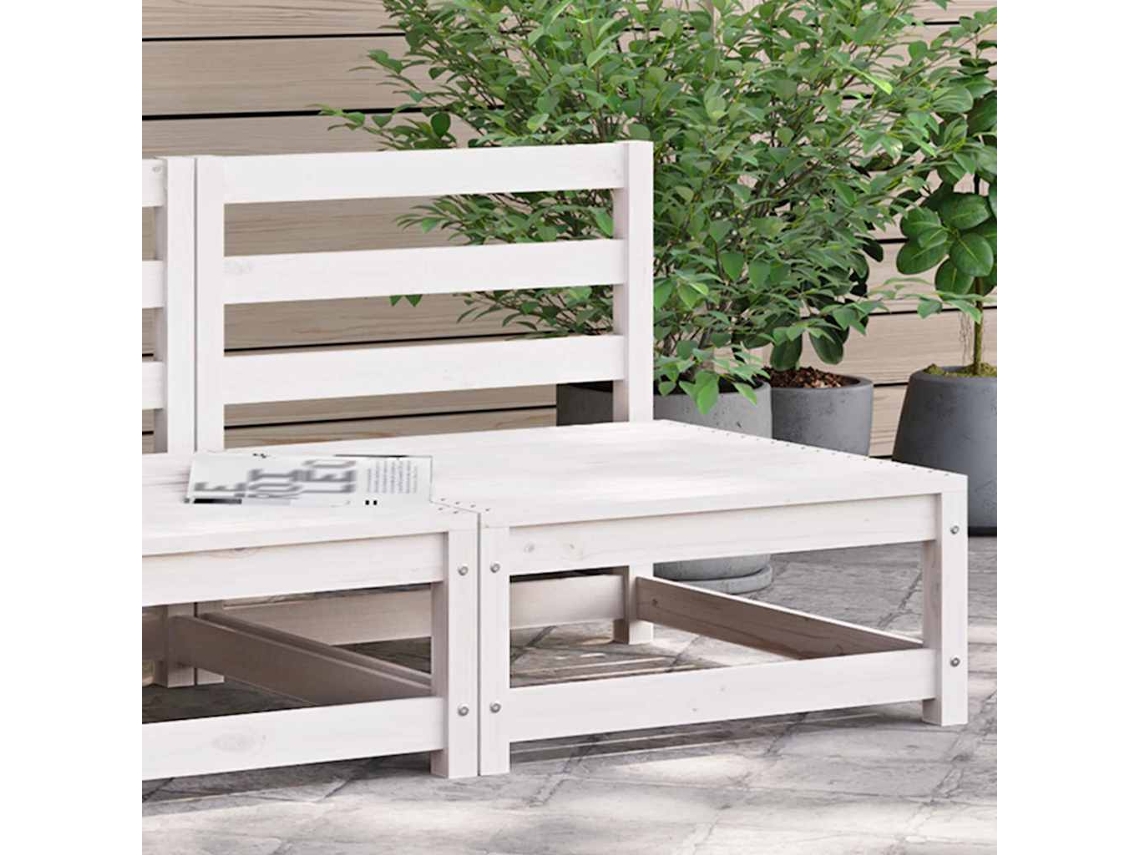 Vidaxl Sofá Sem Apoio De Braços P/ Jardim 70x70x67 Cm Pinho Maciço