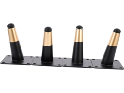 Conjunto De 4 Pés Ferro Ajustáveis Para Móveis, Ideais Para Banheiro, Armários De Tv E Sofás Leves Na Cor Preta