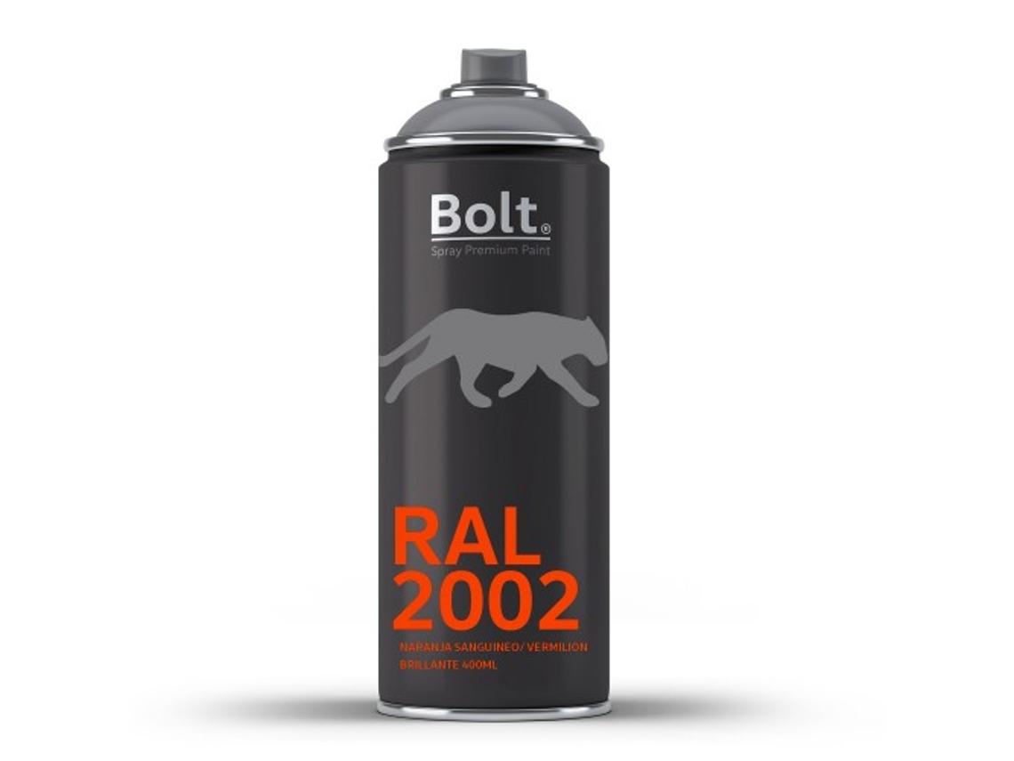 Spray Bolt Acrílico Premium Acrílico Brilhante Ral 400 Ml (Ral 2002 Laranja Sangue)