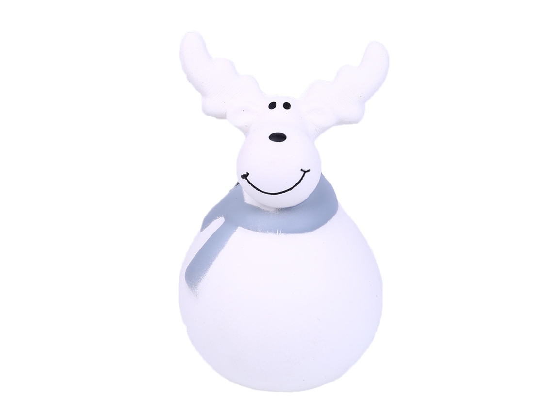 Primerox brinquedo de Elevação Lenta de Alce com Cachecol Branco Soft Squeeze para Aliviar Estresse