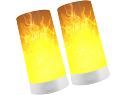 Conjunto De 2 Lâmpadas Led Com Efeito De Chama E Controle Remoto, Luzes Decorativas Para Decoração De Casa
